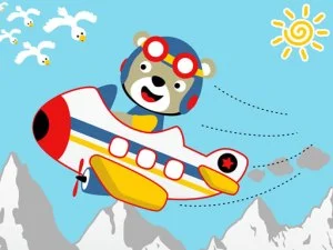 Friendly Airplanes For Kids Coloring